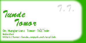 tunde tomor business card